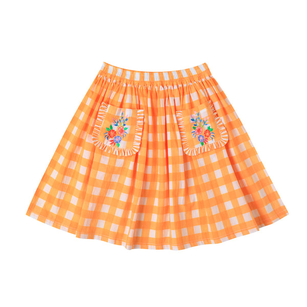 Felice Embroidered Skirt Vichy