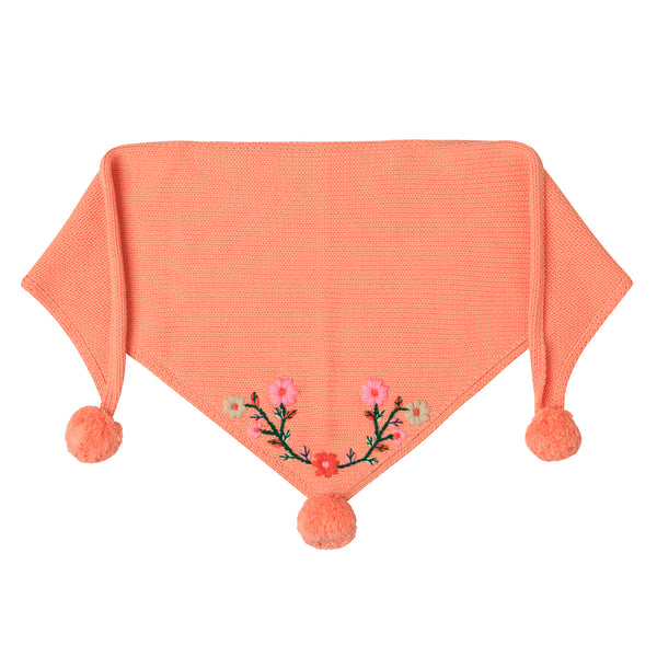 Embroidered Knit Shawl