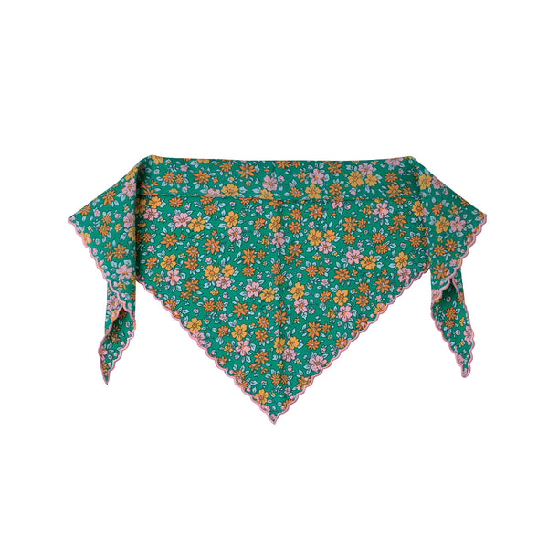 Embroidered Trim Scarf Florale