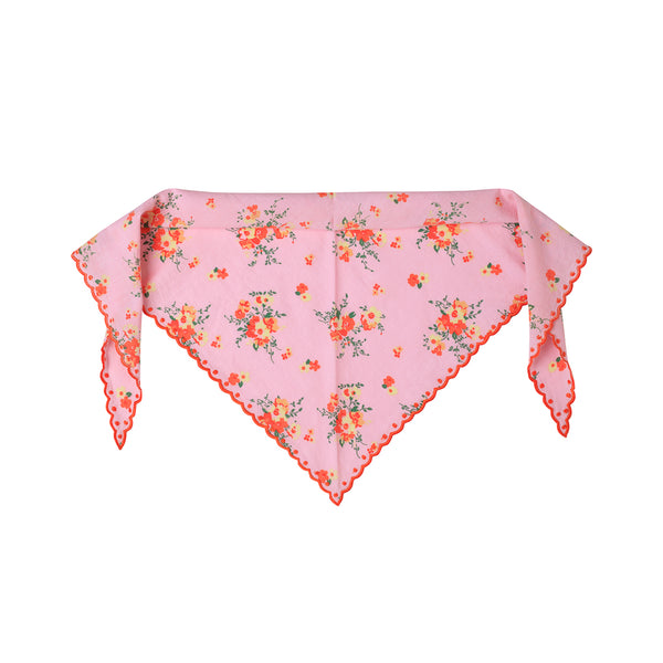 Embroidered Trim Scarf Pretty Posie