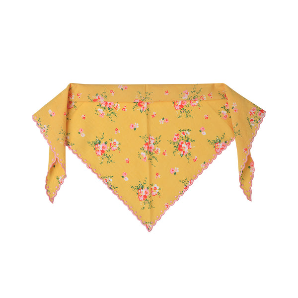 Embroidered Trim Scarf Pretty Posie