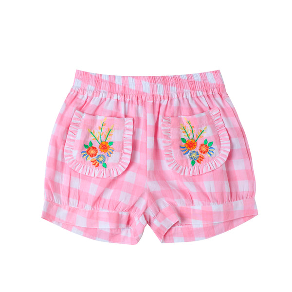 Felice Embroidered Short Vichy