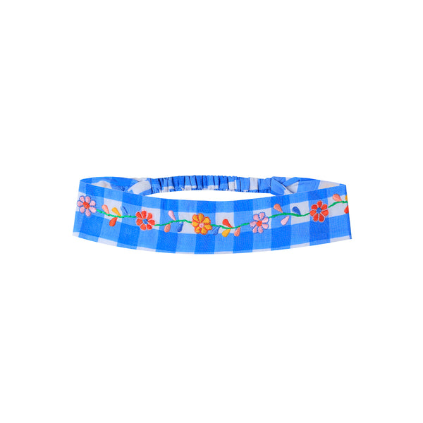 Solange Embroidered Hair Band Vichy