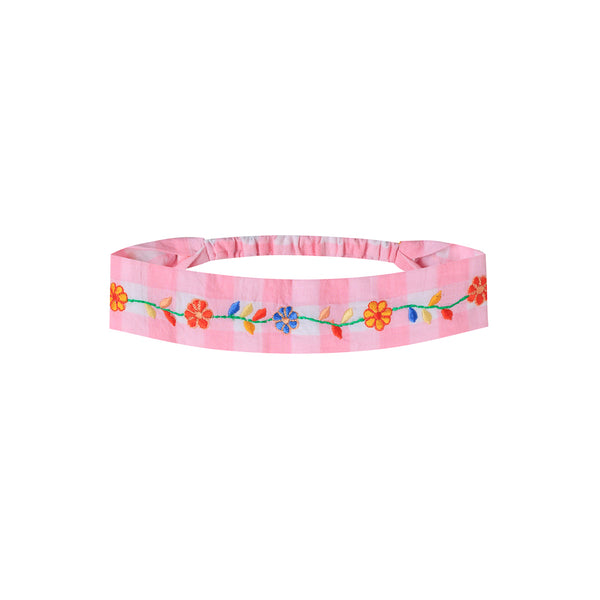 Solange Embroidered Hair Band Vichy