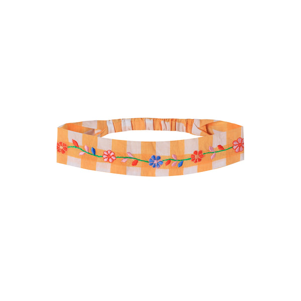 Solange Embroidered Hair Band Vichy