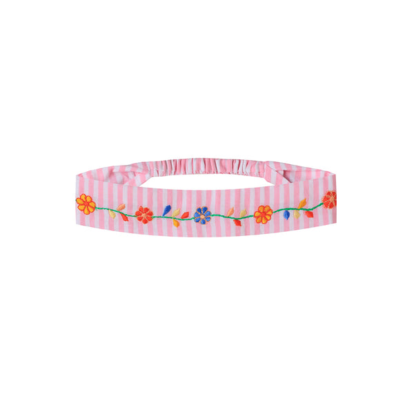 Solange Embroidered Hair Band Stripe