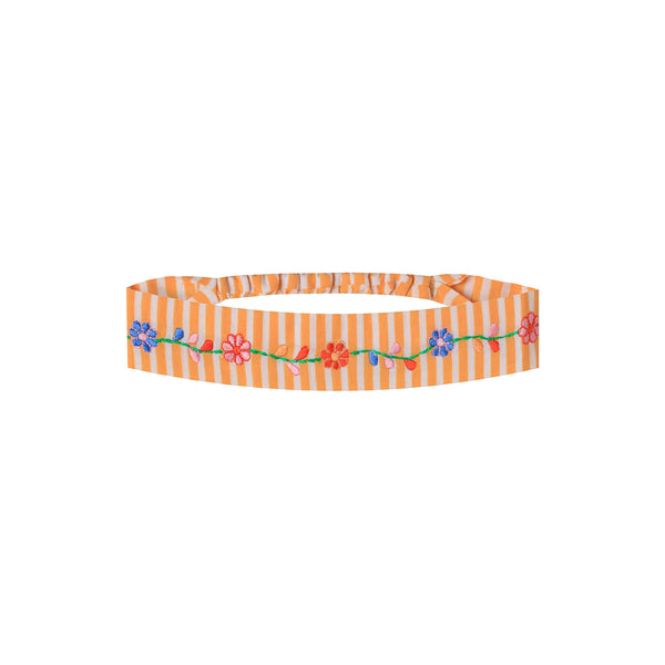 Solange Embroidered Hair Band Stripe