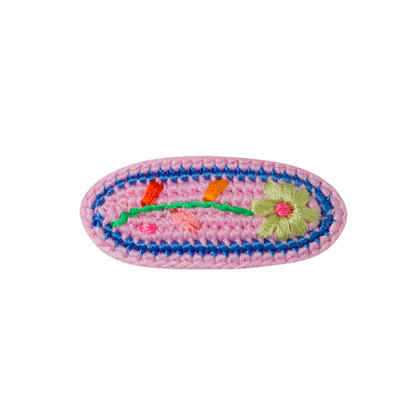 Crochet Embroidered Hair Clip  (1 pc)