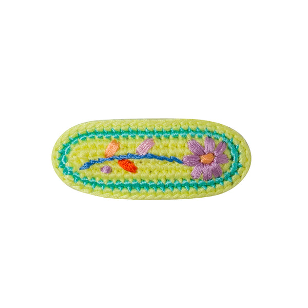 Crochet Embroidered Hair Clip  (1 pc)
