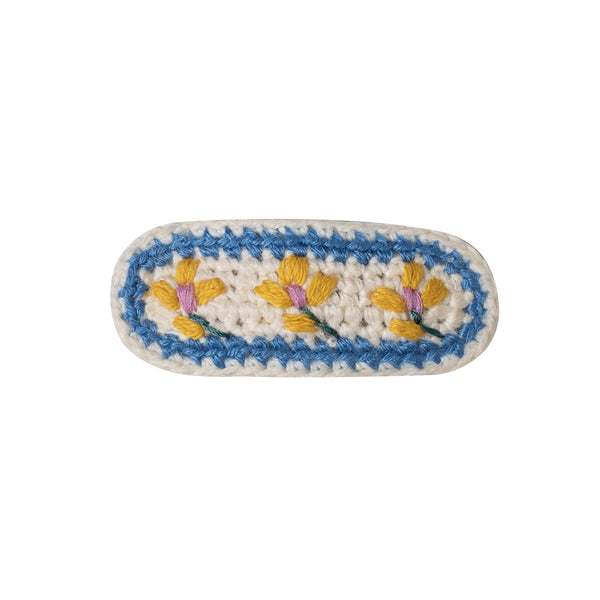 Crochet Embroidered Hair Clip -2pc